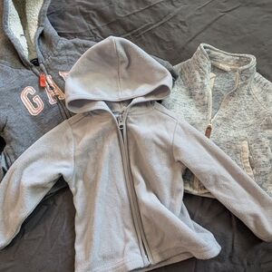 GAP Kids Gray and Cream Hoodies